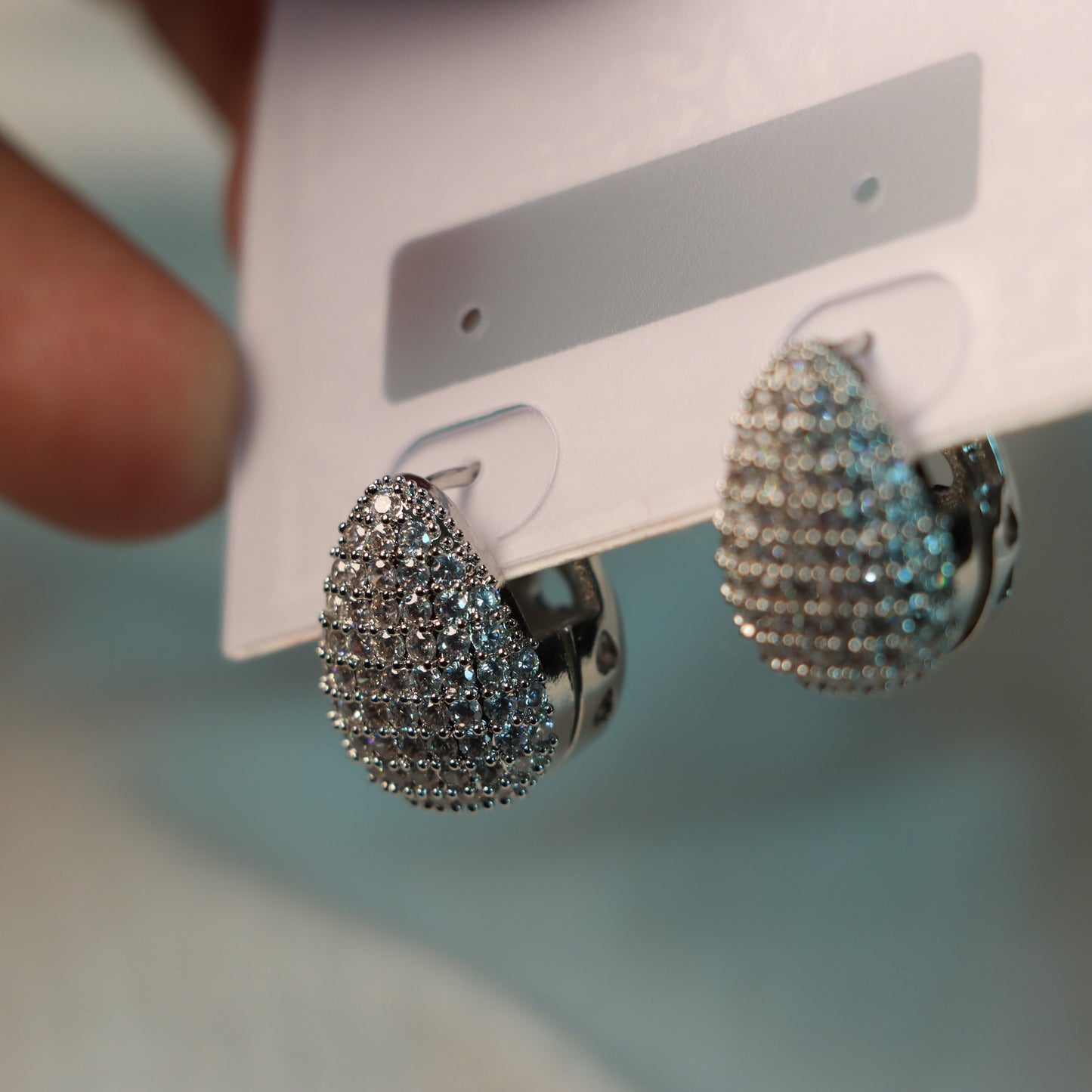 Double-Sided Silver Earrings Best for Party and Office Wear
