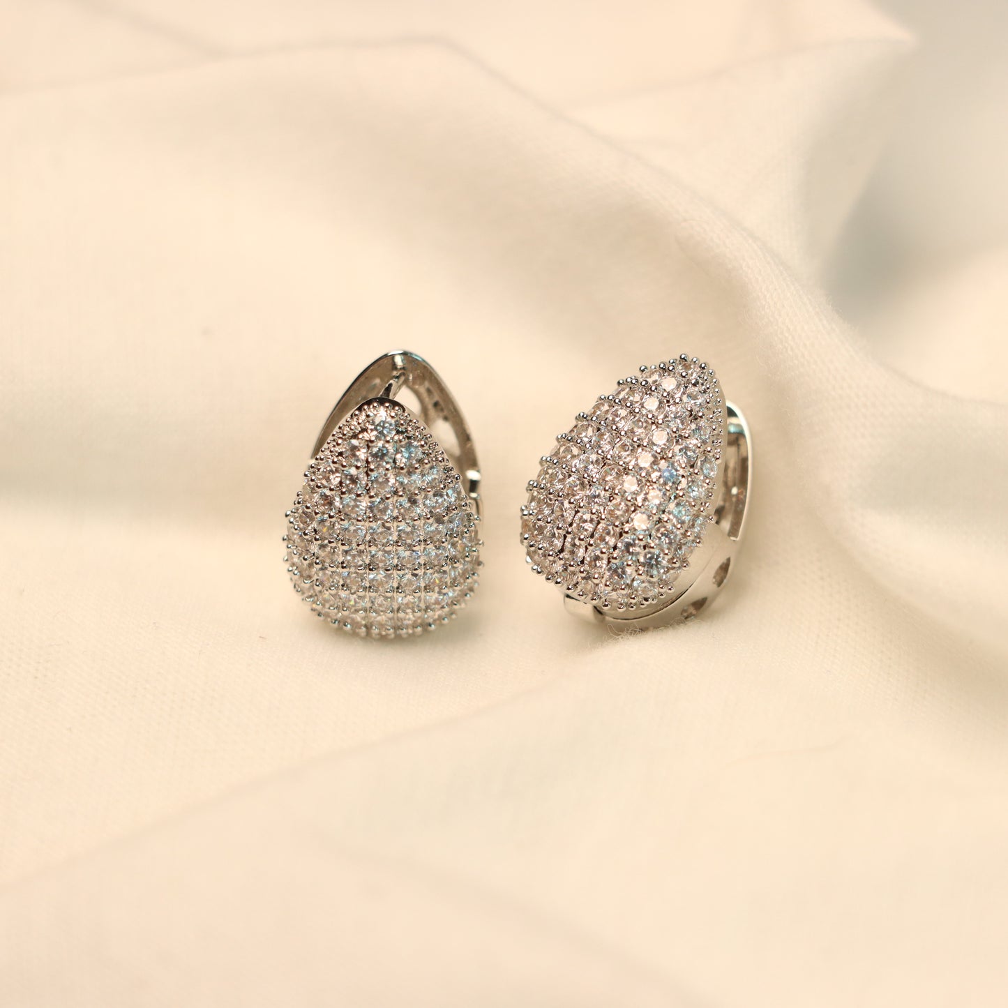 Double-Sided Silver Earrings Best for Party and Office Wear