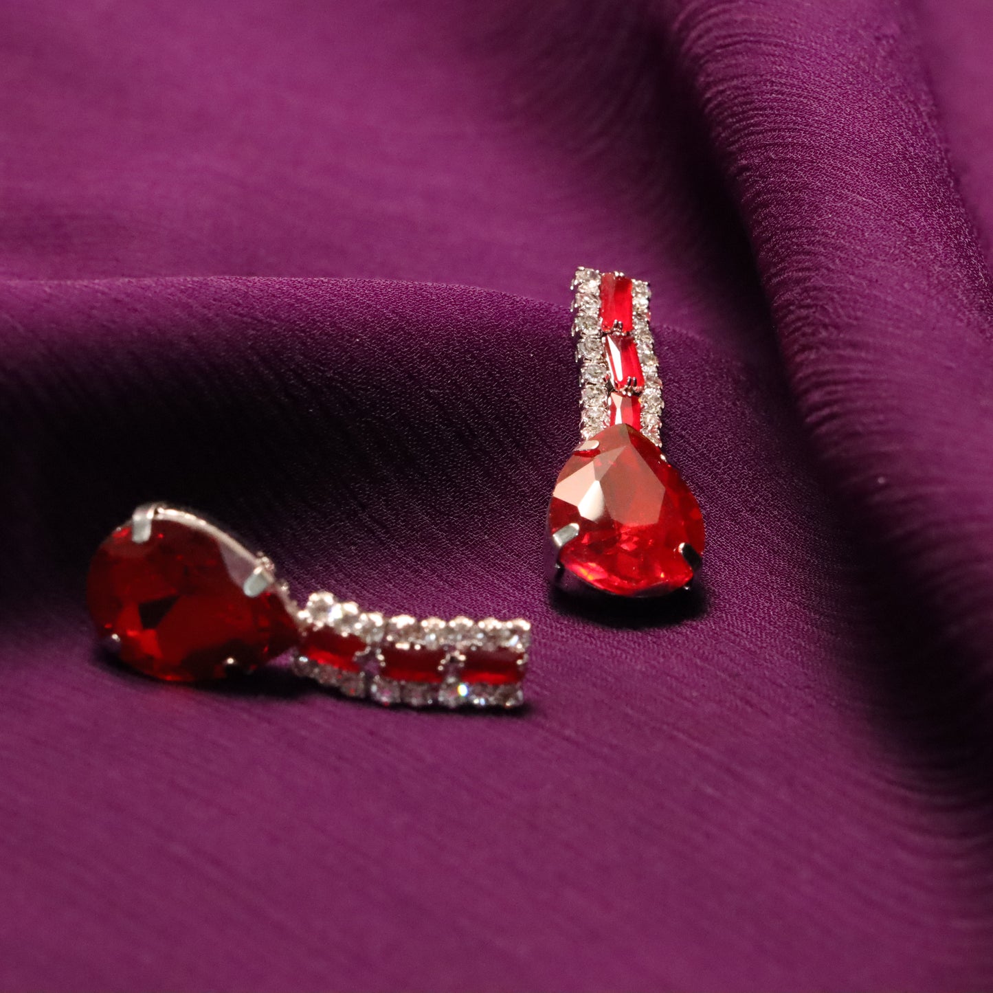 Red Gemstone Earrings