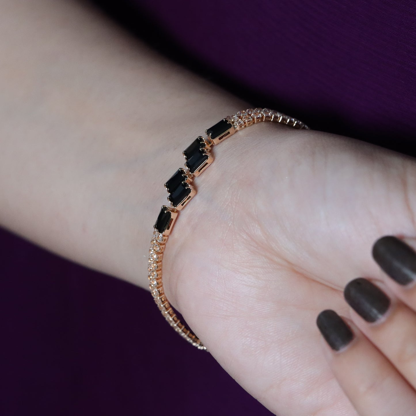 Black Gemstones Bracelets