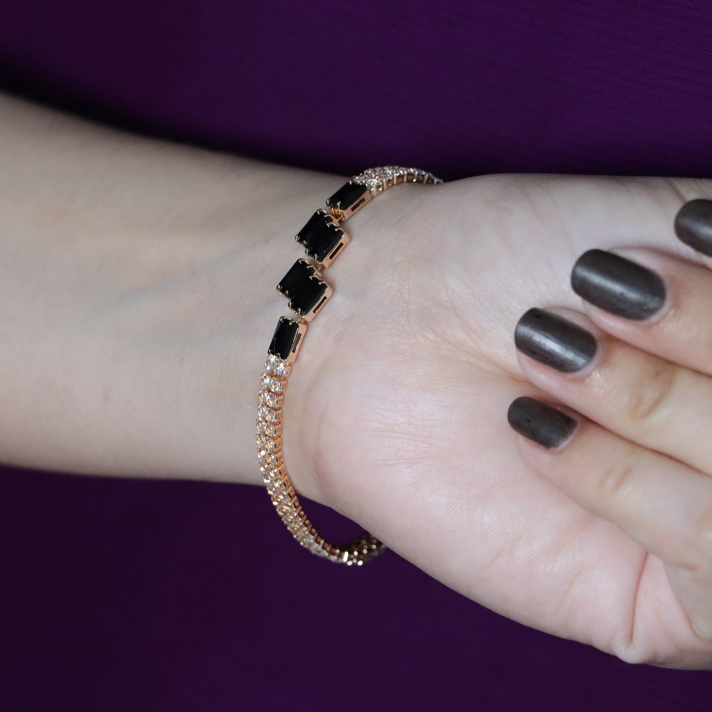 Black Gemstones Bracelets