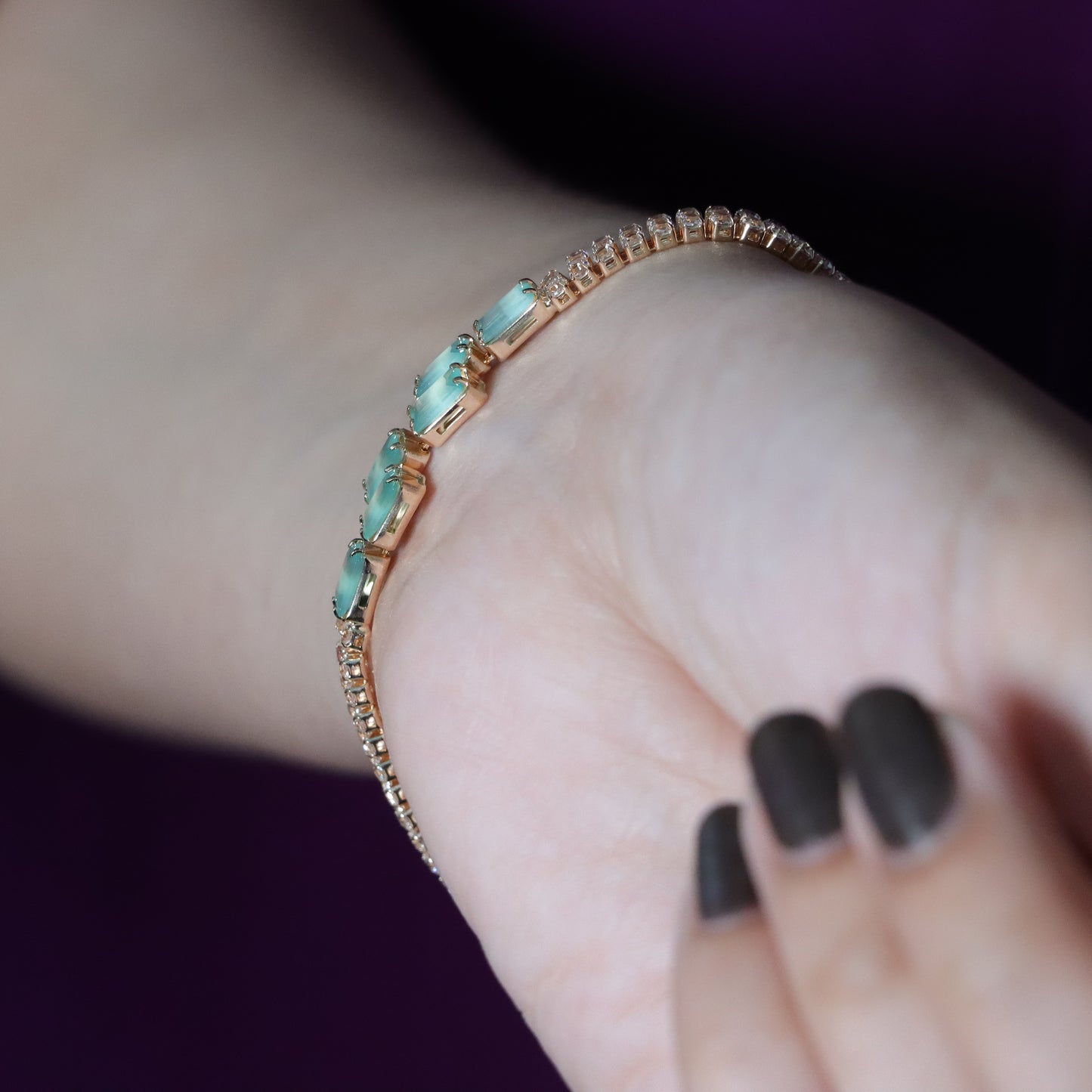 Light Green Gemstones Bracelet