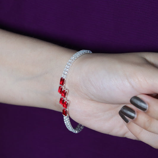Reg Gemstones with White Bracelet