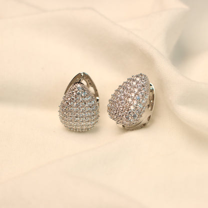 Double-Sided Silver Earrings Best for Party and Office Wear