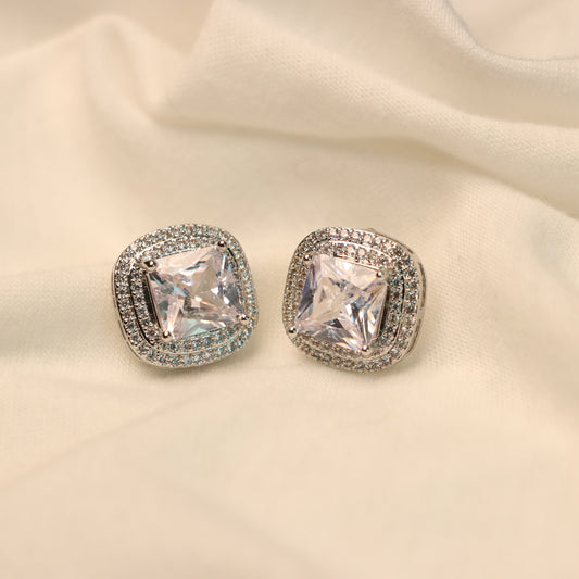 Square Cut Stone Earrings Best for Party and Office Wear