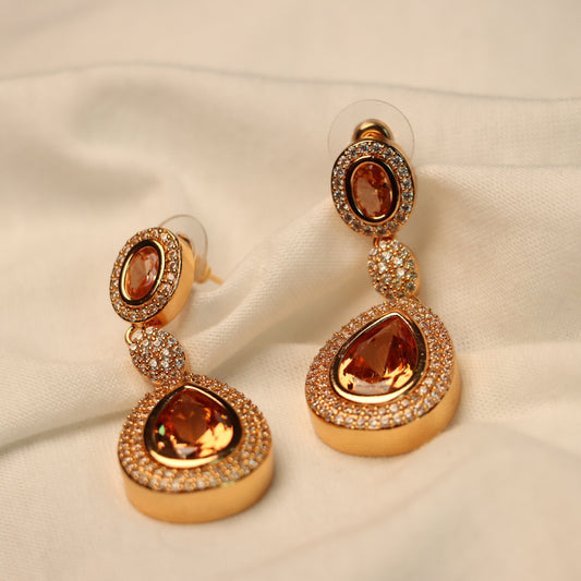 Brown Teardrop Earrings
