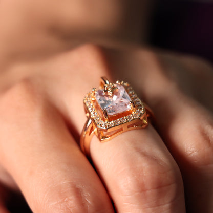 White Gemstone Diamond Ring