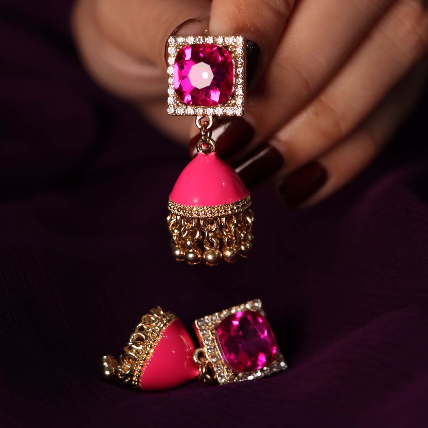 Shocking Pink Jhumki