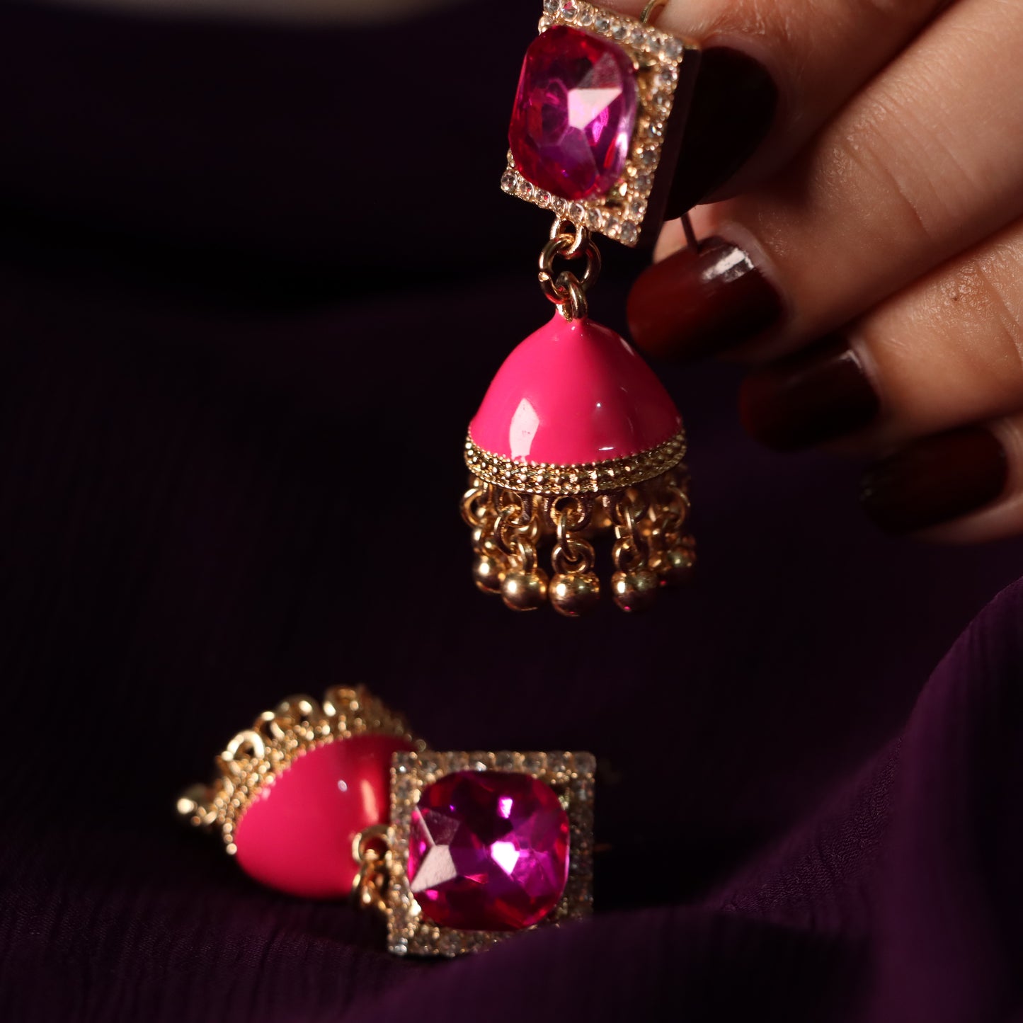Shocking Pink Jhumki