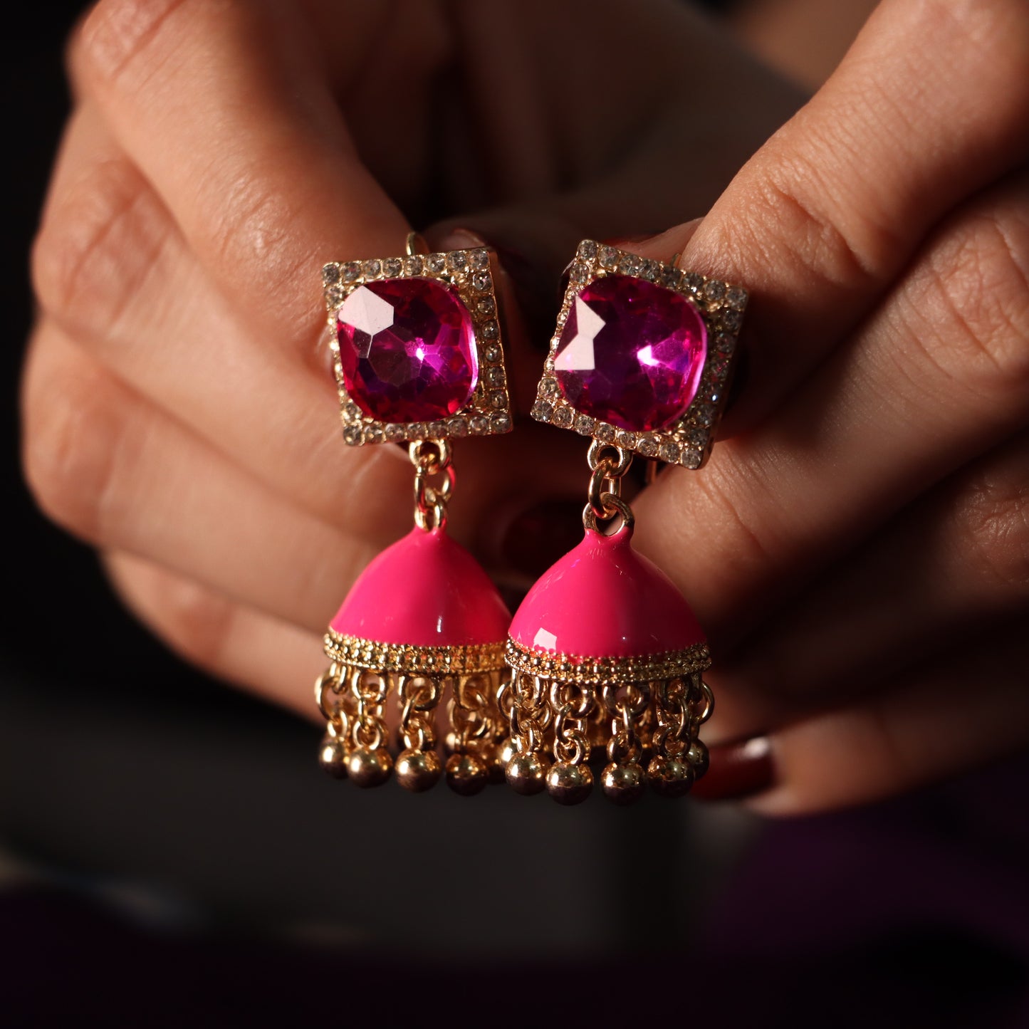 Shocking Pink Jhumki