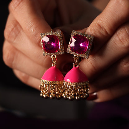 Shocking Pink Jhumki