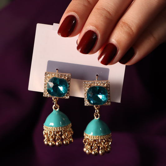 Fountain Blue Jhumki
