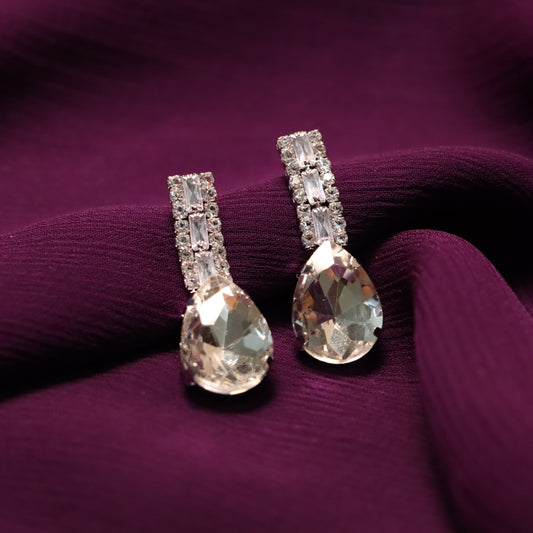 White Gemstone Earrings