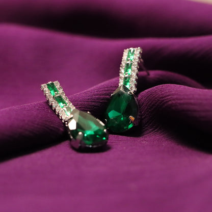 Green Gemstone Earrings