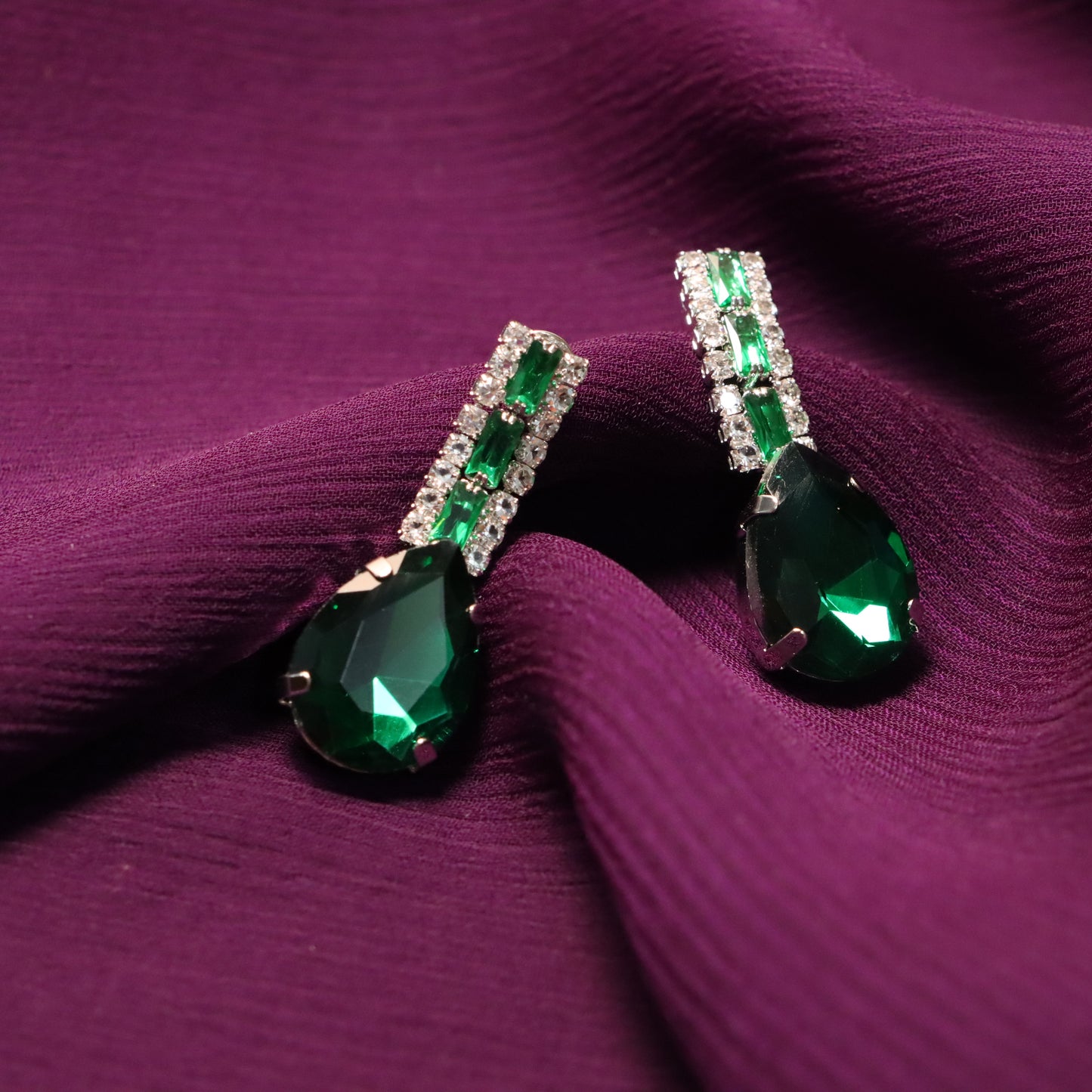 Green Gemstone Earrings