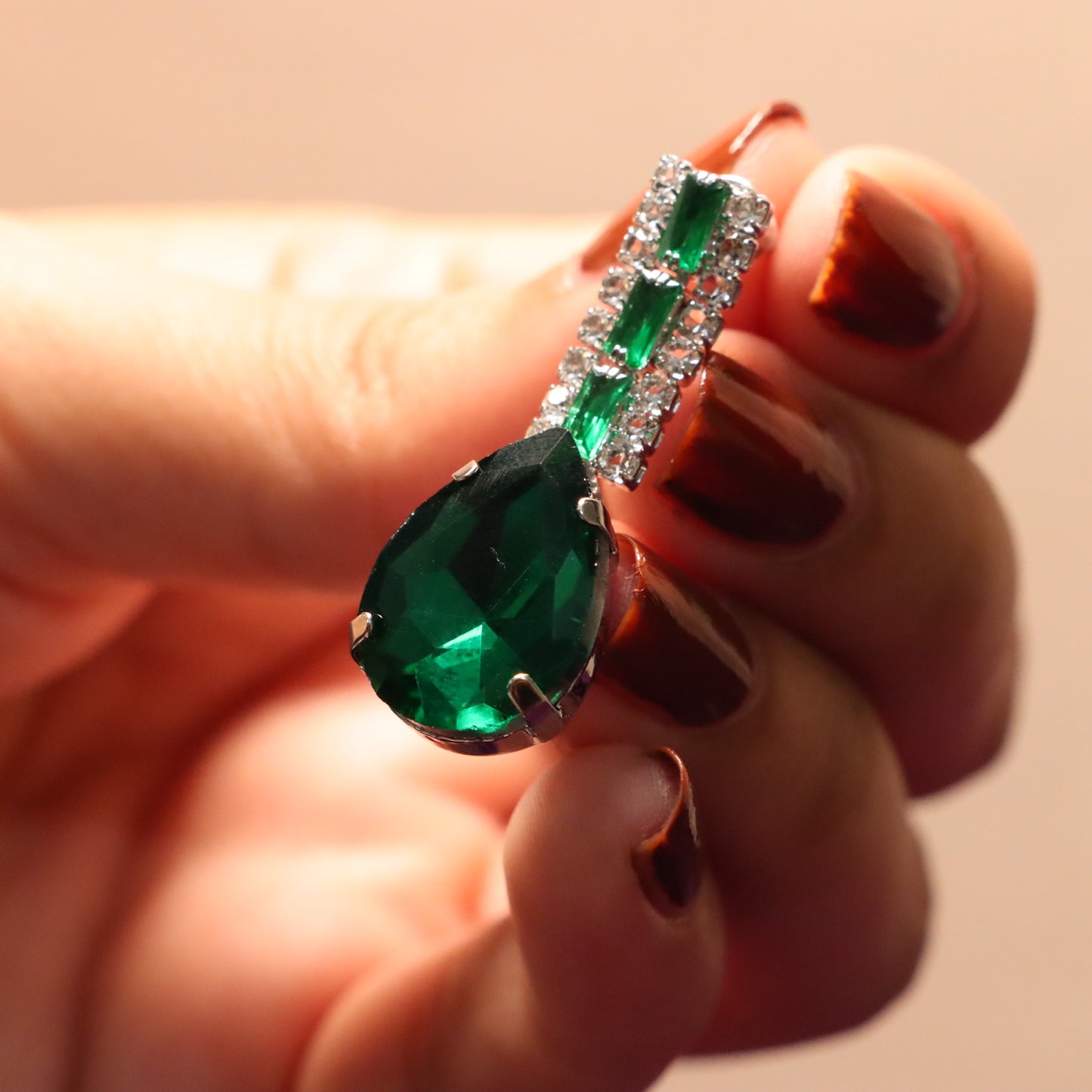 Green Gemstone Earrings