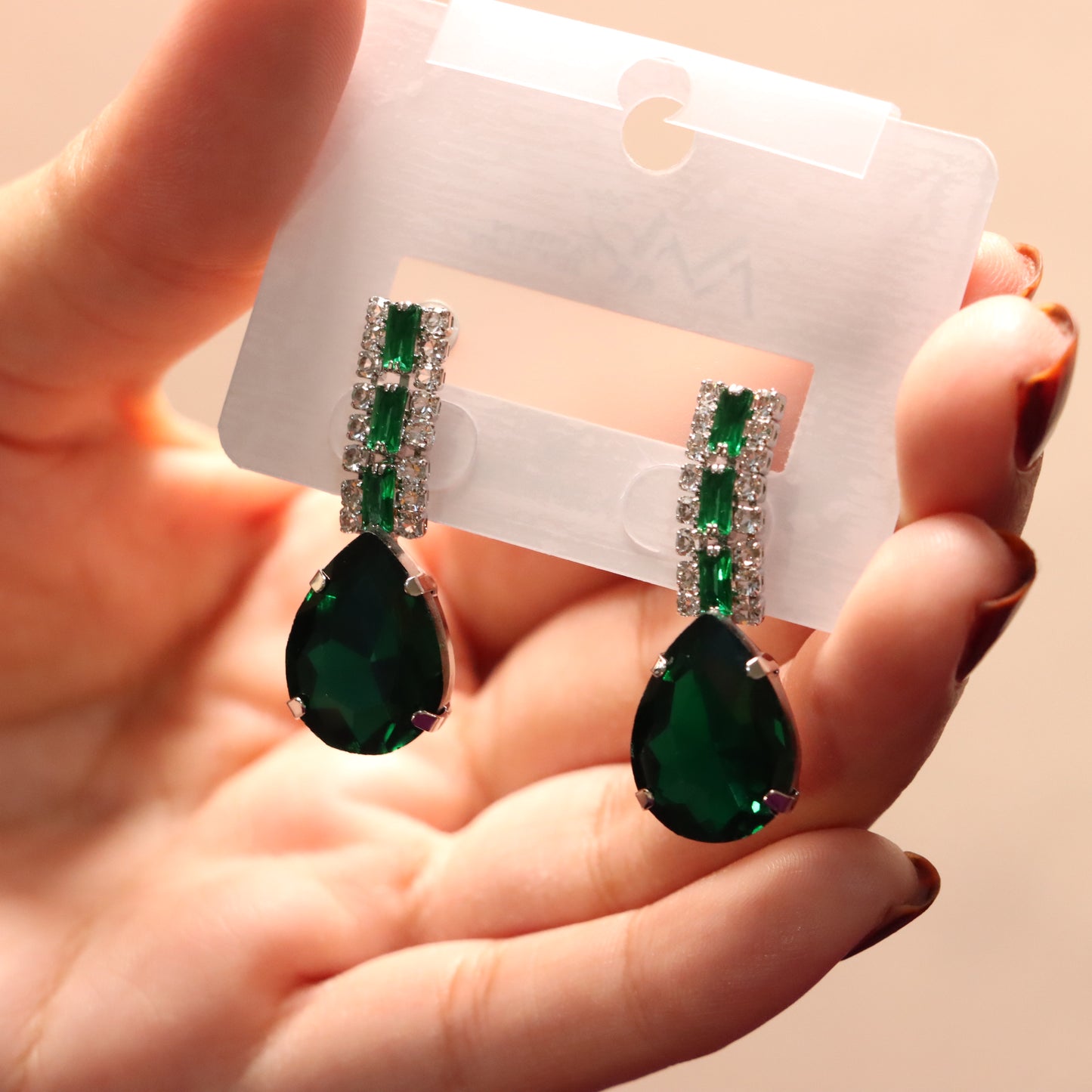 Green Gemstone Earrings