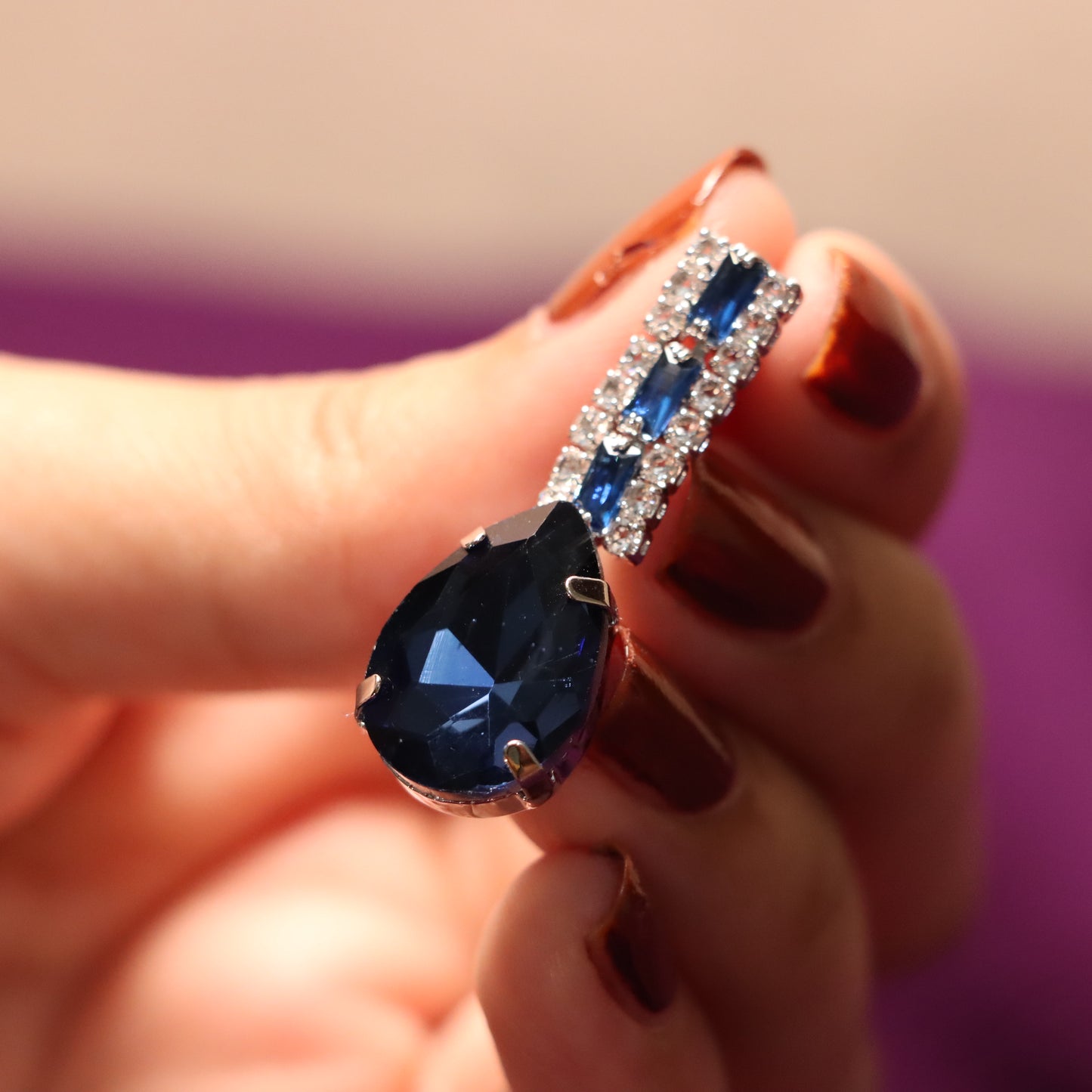 Blue Gemstone Earrings