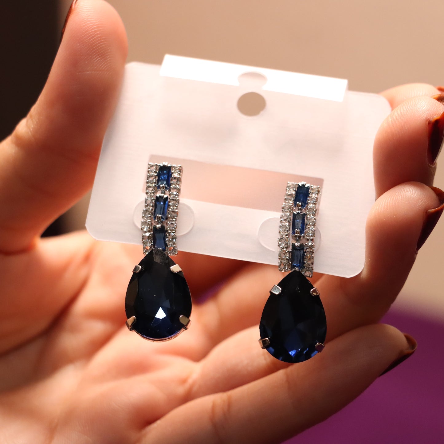 Blue Gemstone Earrings