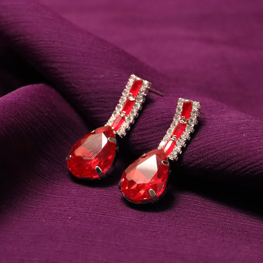 Red Gemstone Earrings