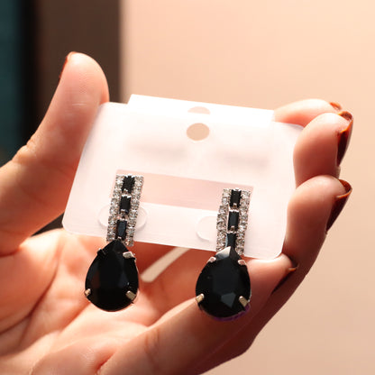 Black Gemstone Earrings