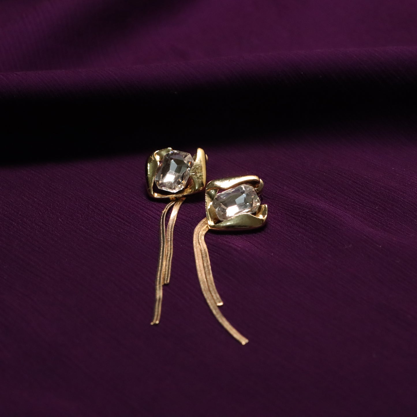 Elegant Golden Chain Earrings