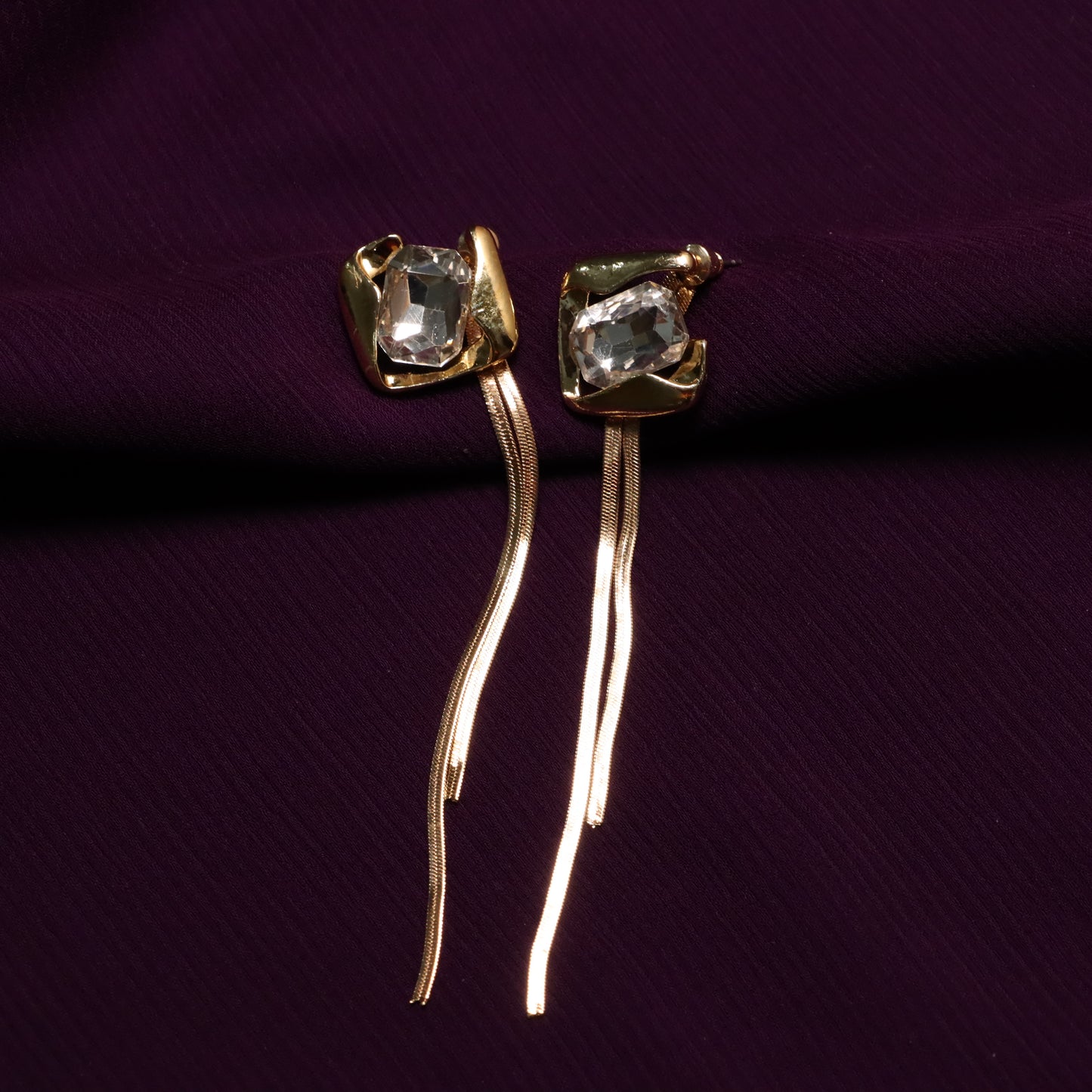 Elegant Golden Chain Earrings