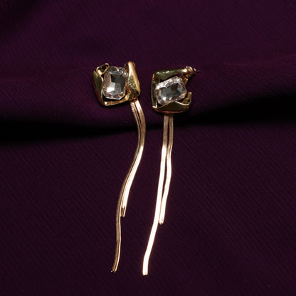Elegant Golden Chain Earrings