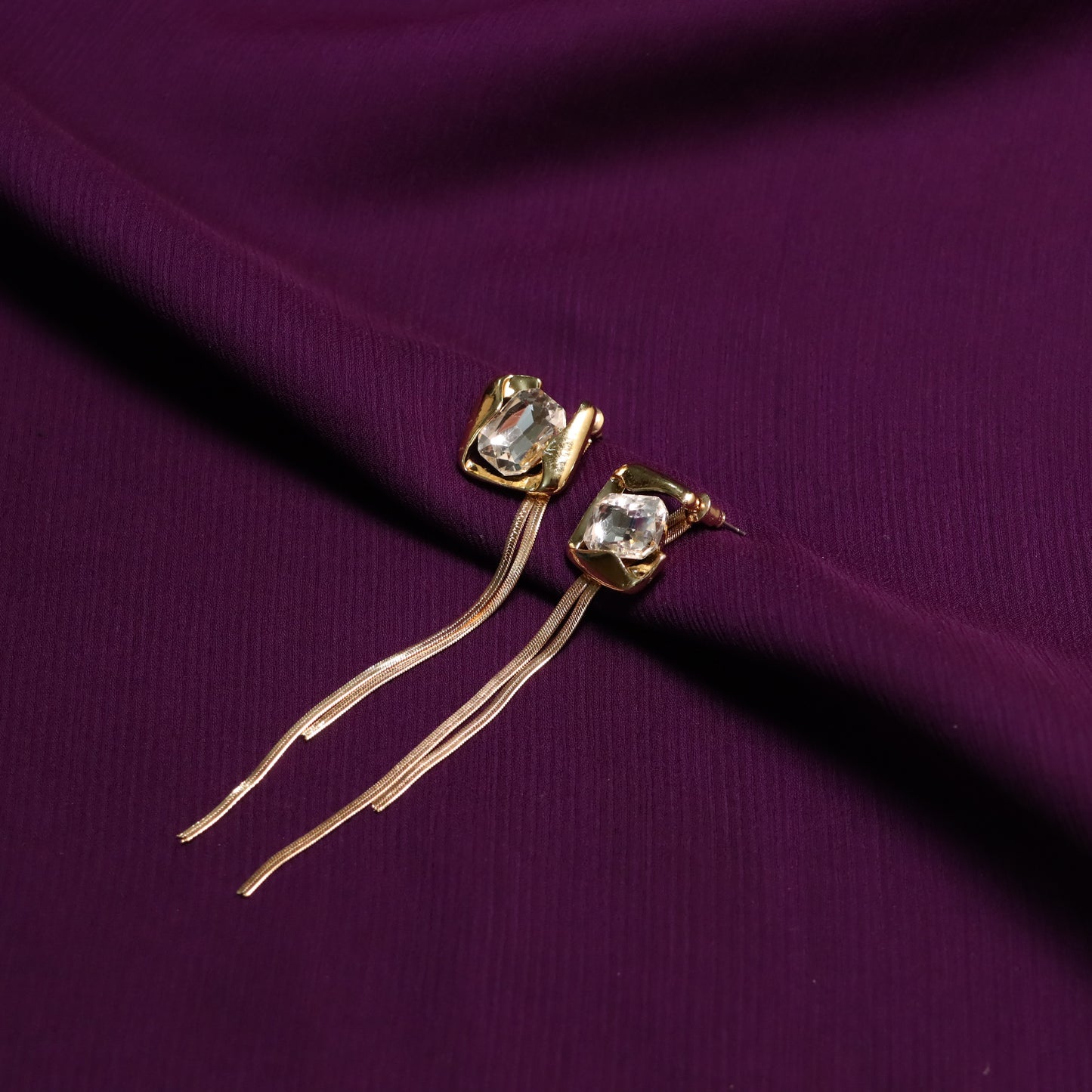 Elegant Golden Chain Earrings