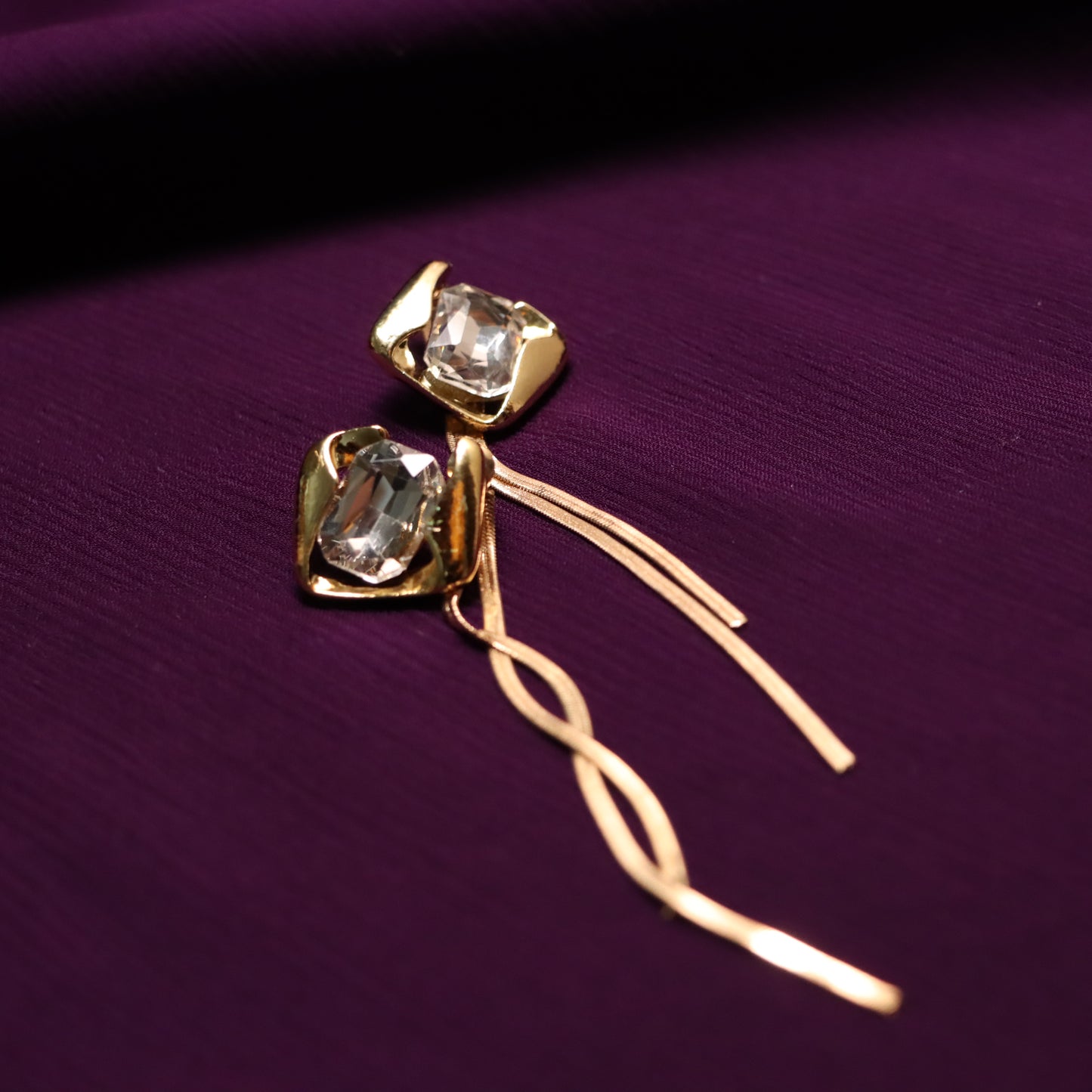 Elegant Golden Chain Earrings