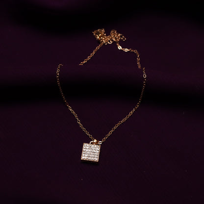 Golden Necklace with Earrings & Rings