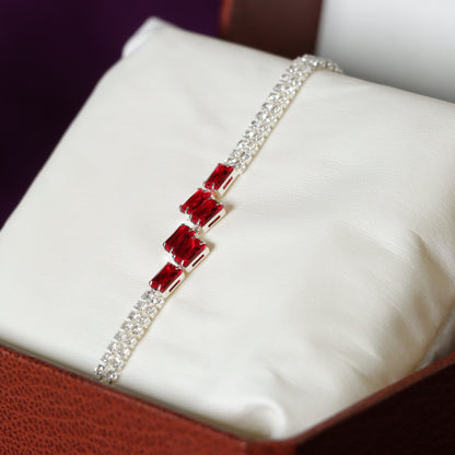 Reg Gemstones with White Bracelet