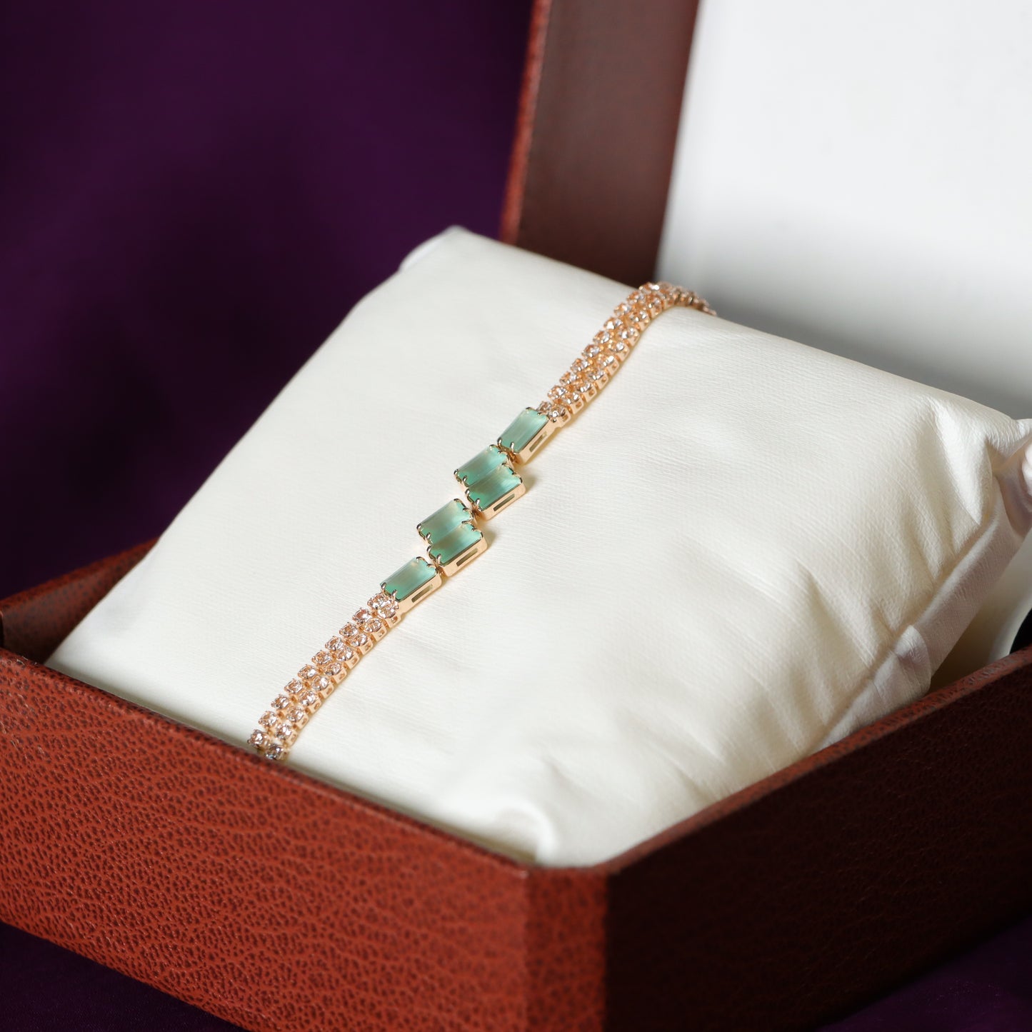 Light Green Gemstones Bracelet
