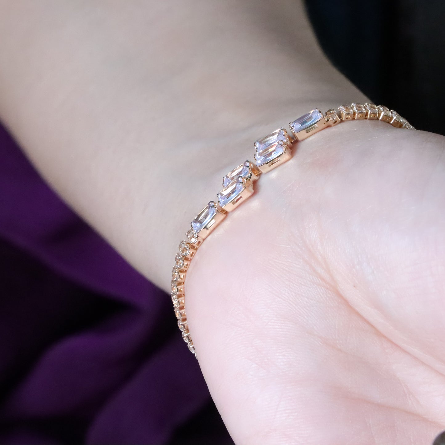 White Gemstones Bracelets
